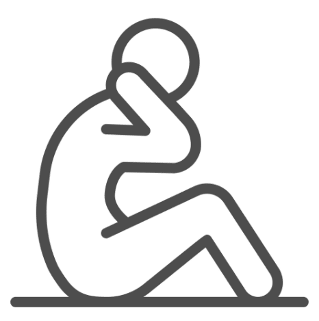 Pictogram mens zitten