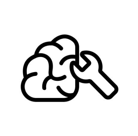 Pictogram brein met steeksleutel